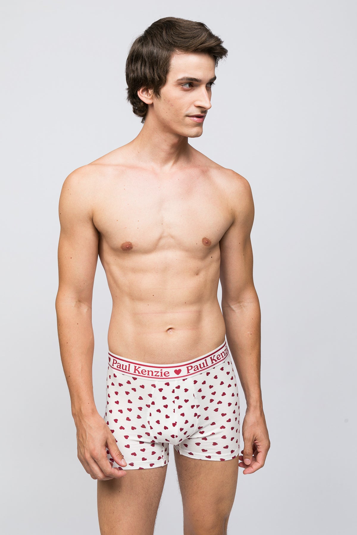 Valentine Collection - Erkek Boxer - Burgundy Hearts