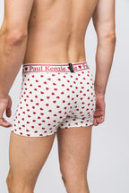 Valentine Collection - Erkek Boxer - Burgundy Hearts