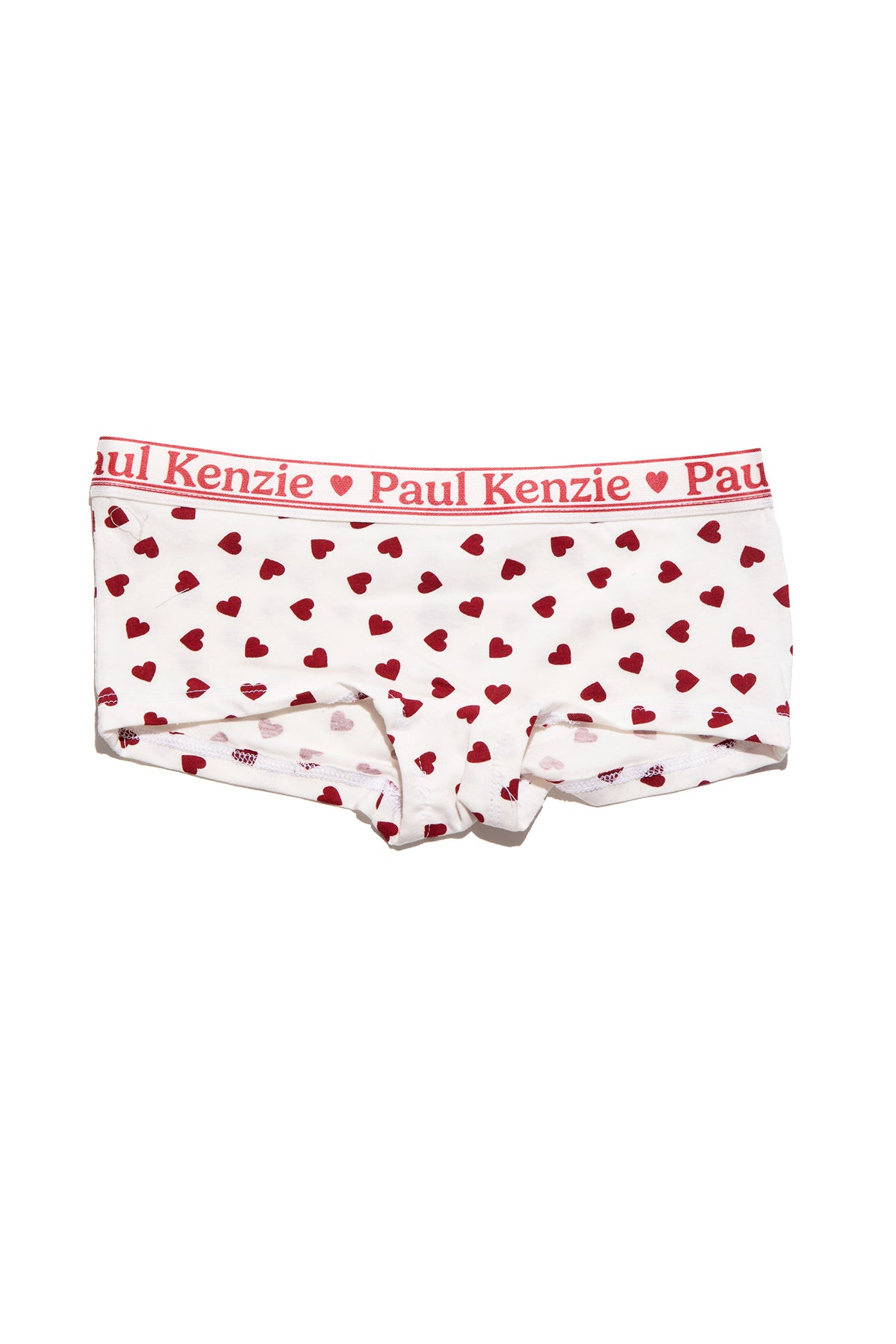 Valentine Collection - Kadın Boyshort Külot - Burgundy Hearts