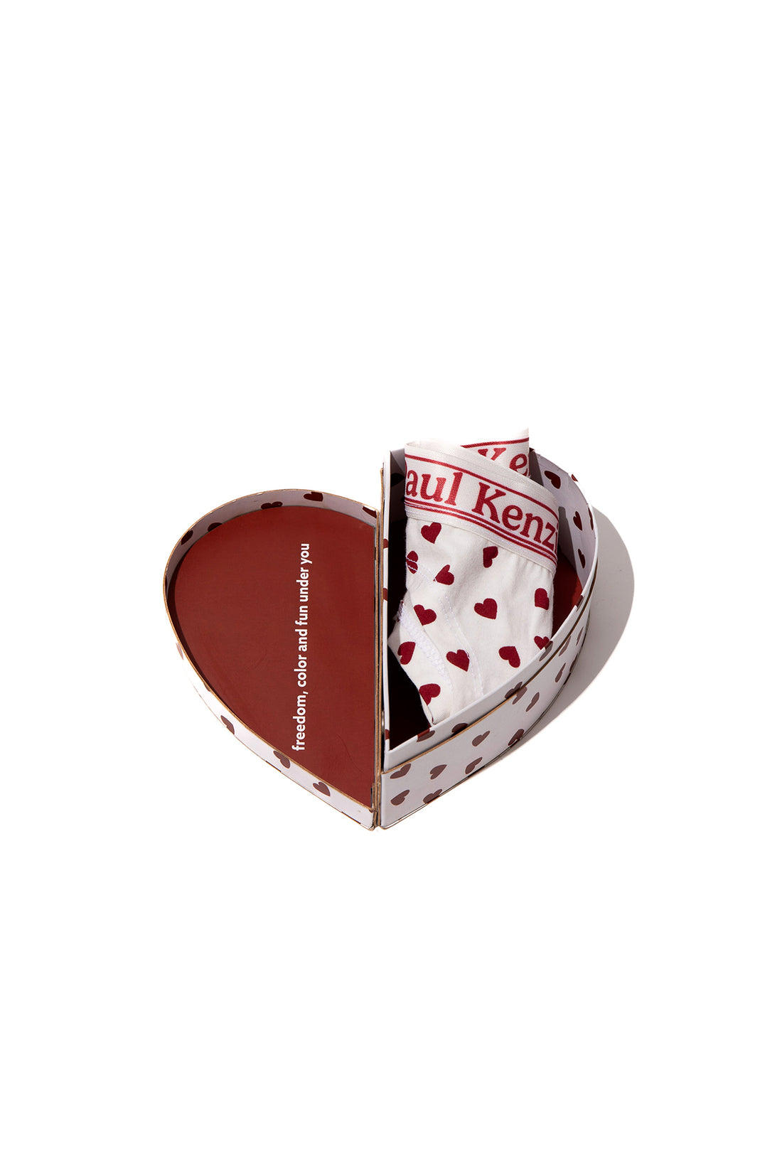 Valentine Collection - Kadın Boyshort Külot - Burgundy Hearts