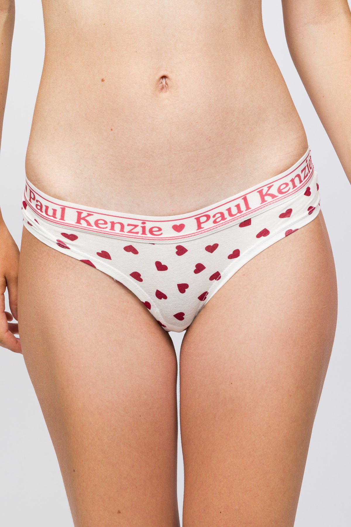 Valentine Collection - Kadın Cheeky Külot - Burgundy Hearts