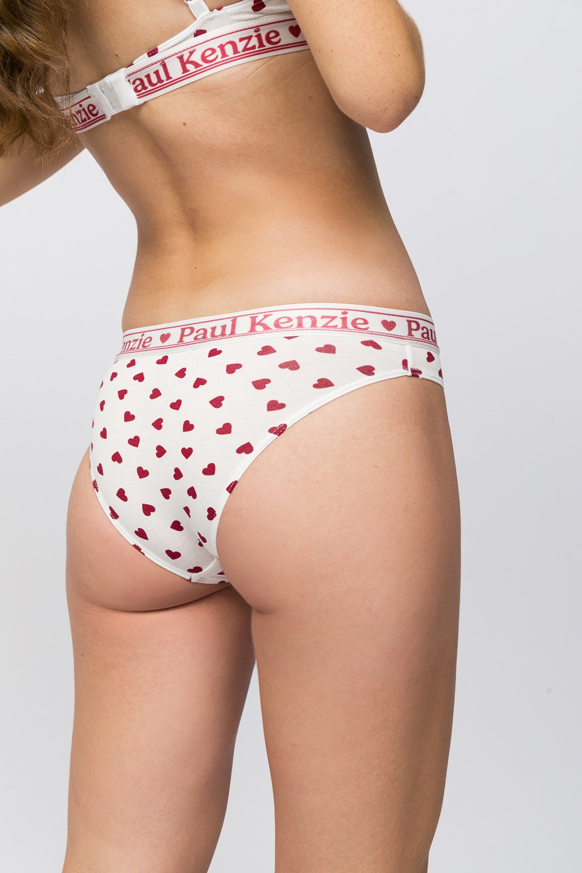 Valentine Collection - Kadın Slip Külot - Burgundy Hearts