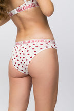 Valentine Collection - Kadın Slip Külot - Burgundy Hearts