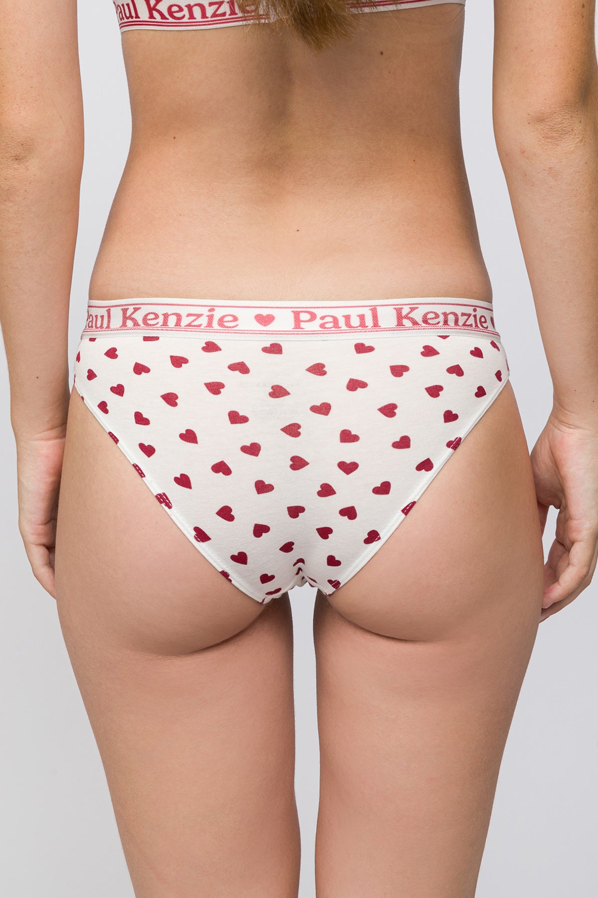 Valentine Collection - Kadın Slip Külot - Burgundy Hearts