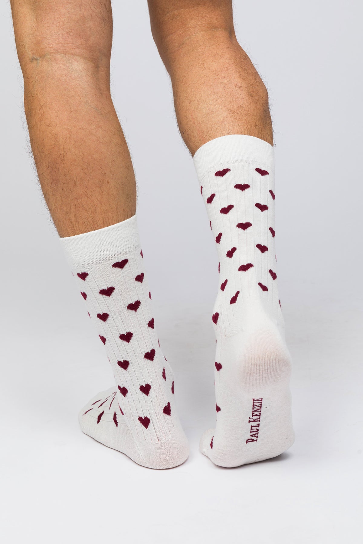 Valentine Collection - Soket Çorap - Burgundy Hearts – Paul Kenzie