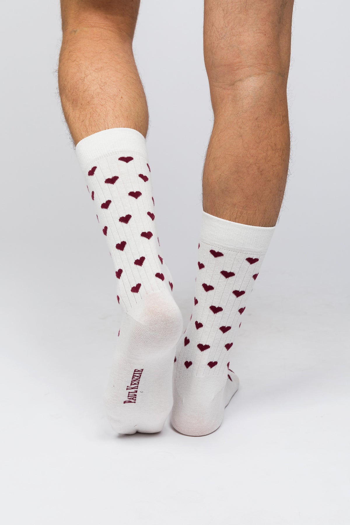 Valentine Collection - Unisex Çorap - Burgundy Hearts – Paul Kenzie