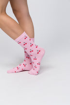 Valentine Collection - Unisex Çorap - Cherries On Top