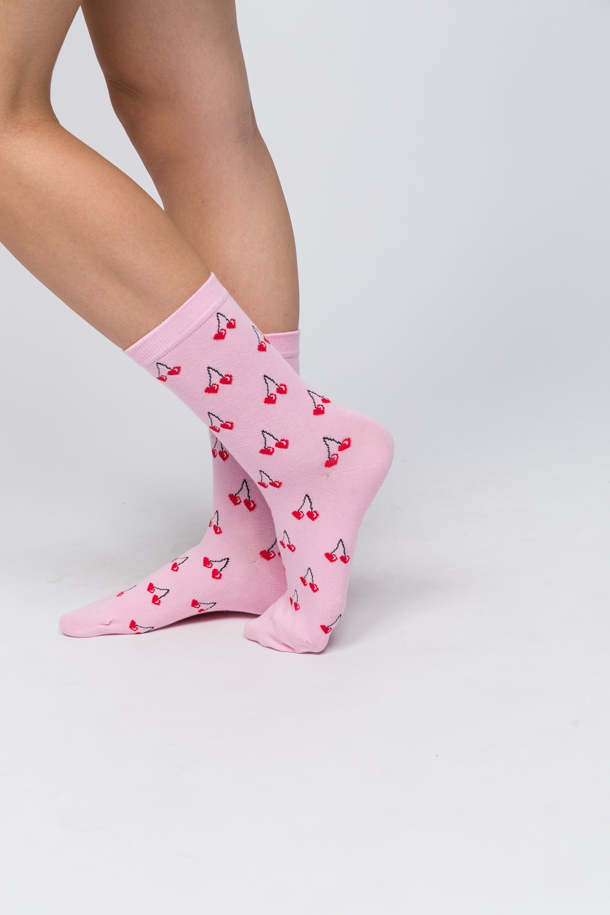 Valentine Collection - Unisex Çorap - Cherries On Top